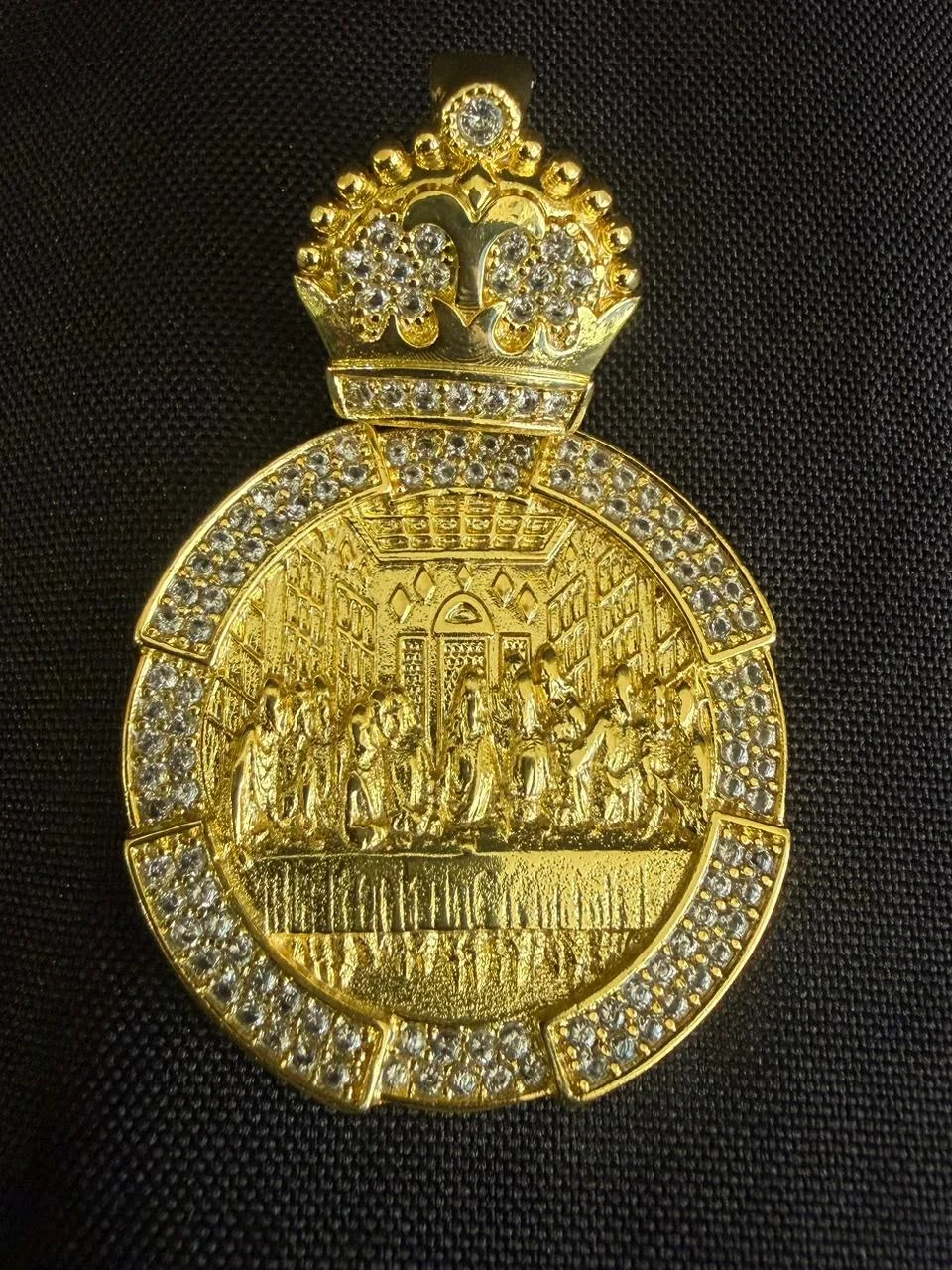 Pingente Premium Ceia de Cristo Redonda