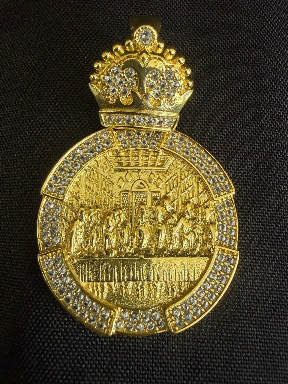 Pingente Premium Ceia de Cristo Redonda
