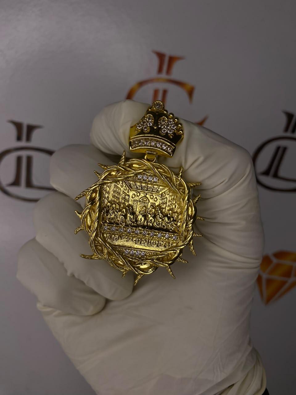 Pingente Premium Ceia de Cristo Coroa de Espinhos