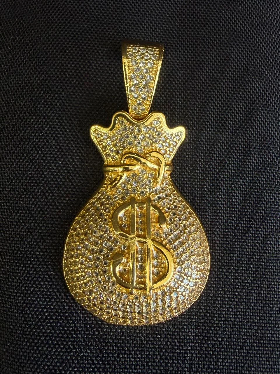 Pingente Premium Malote $ Cravejado