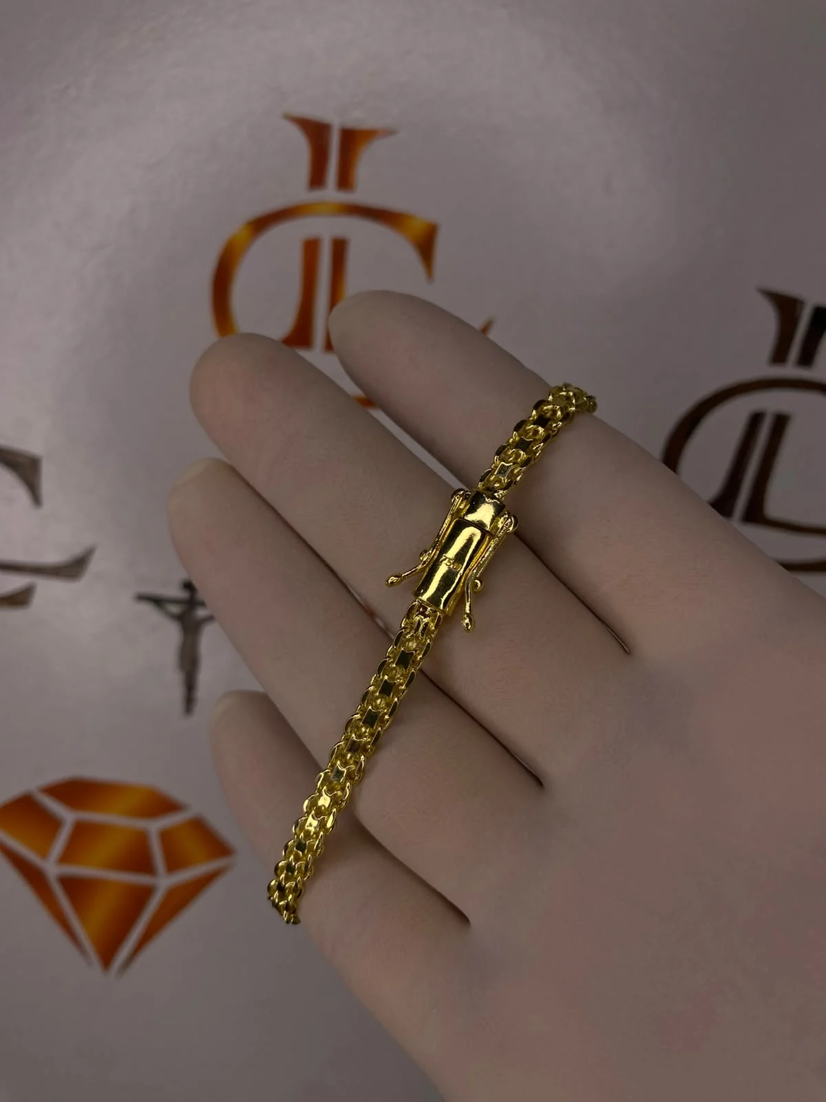 Pulseira Cadeado Duplo